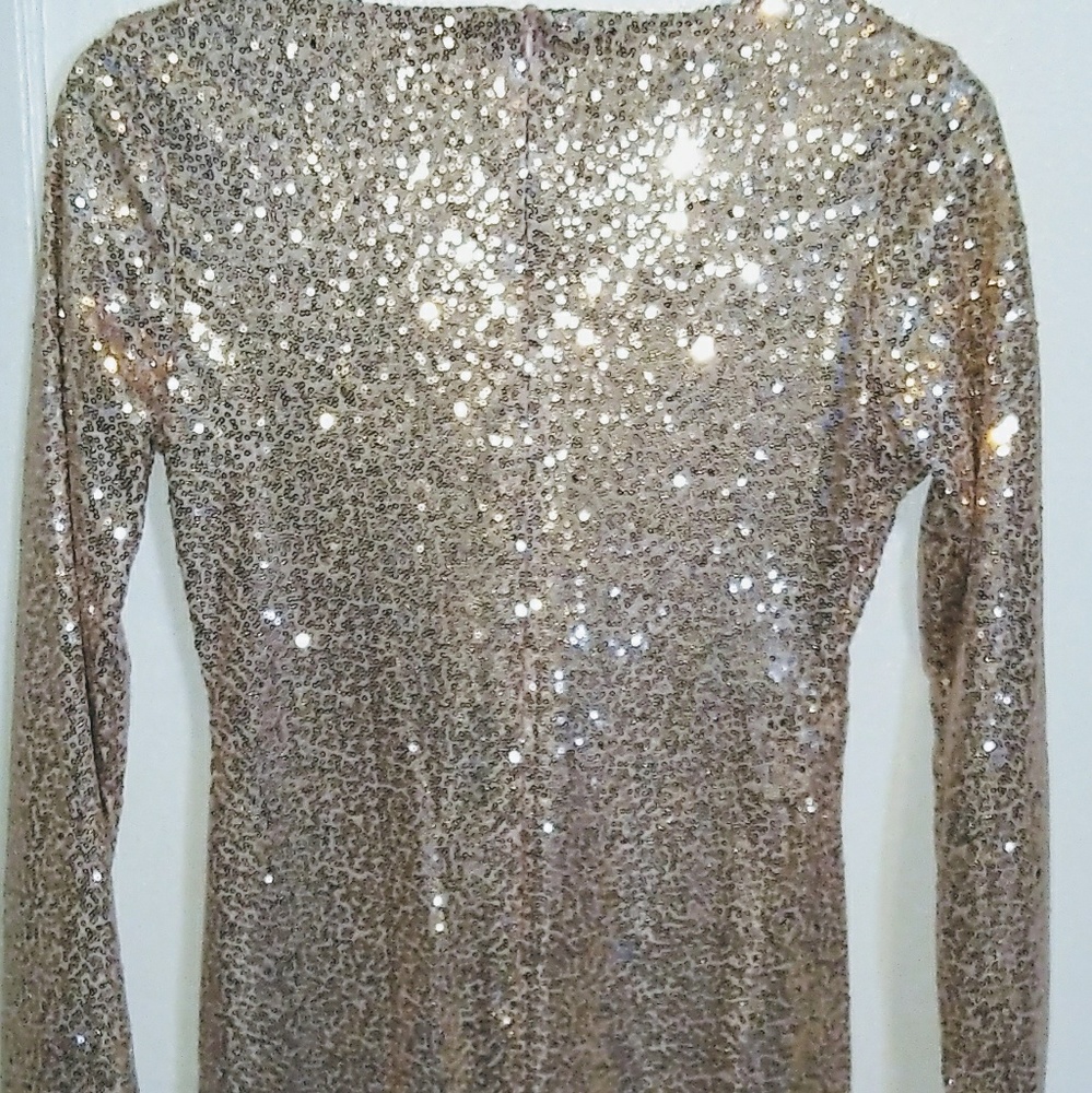 Sequence champagne dress